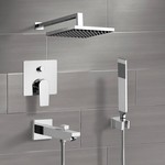 Remer TSH39 Chrome Tub and Shower System with Rain Shower Head and Hand Shower